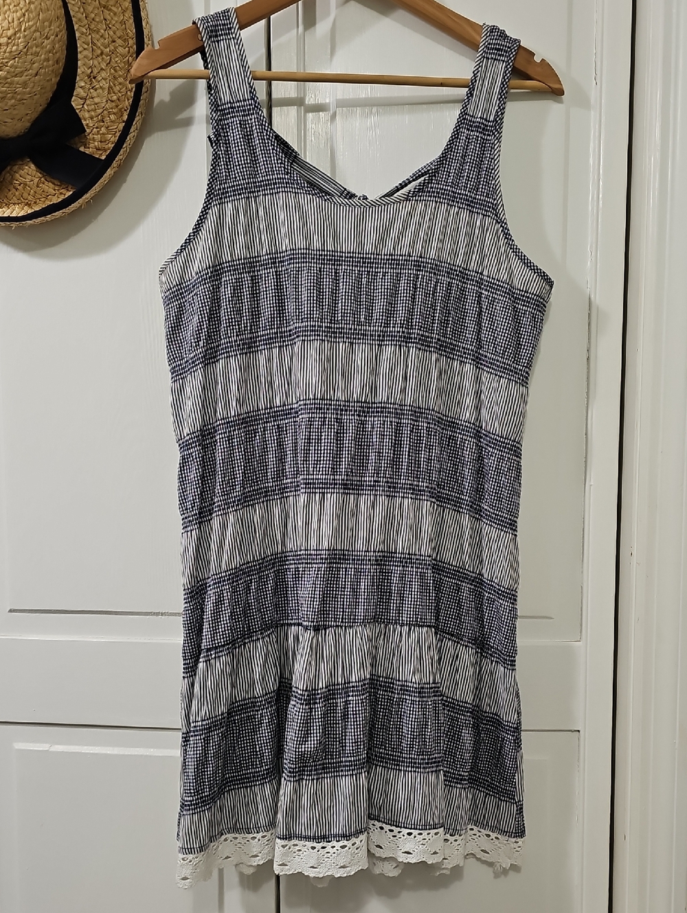Newbury Kustom Navy and White Striped Mini Dress